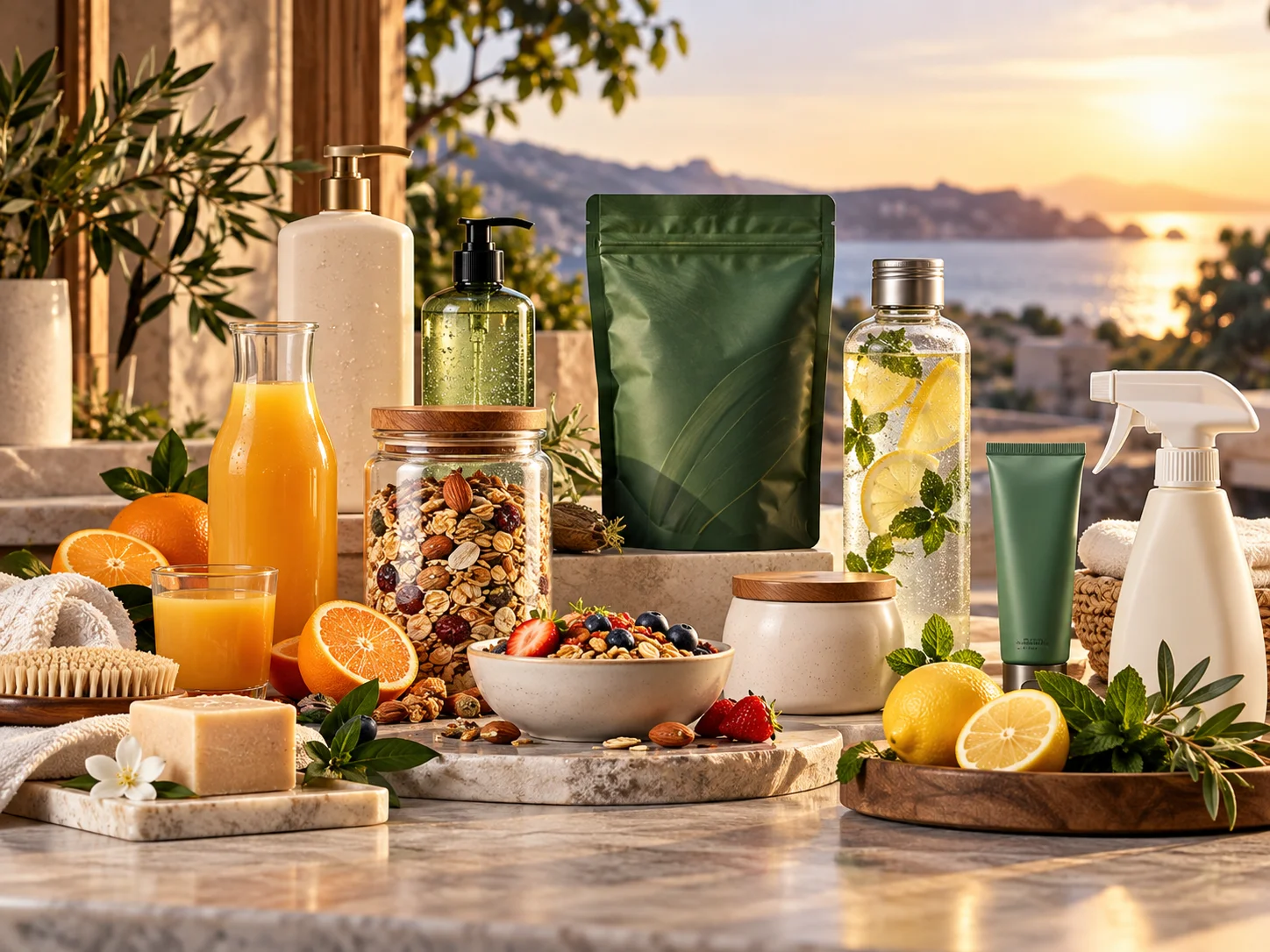 A luxury product arranged as a premium still life