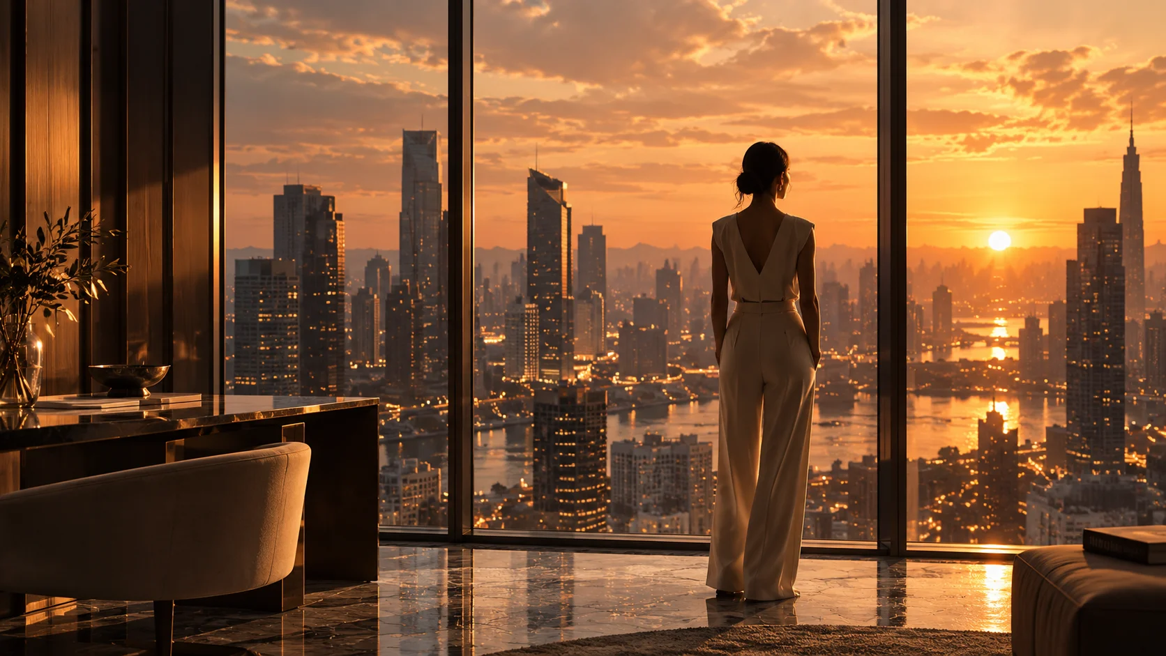 A city skyline visualization produced for a development campaign