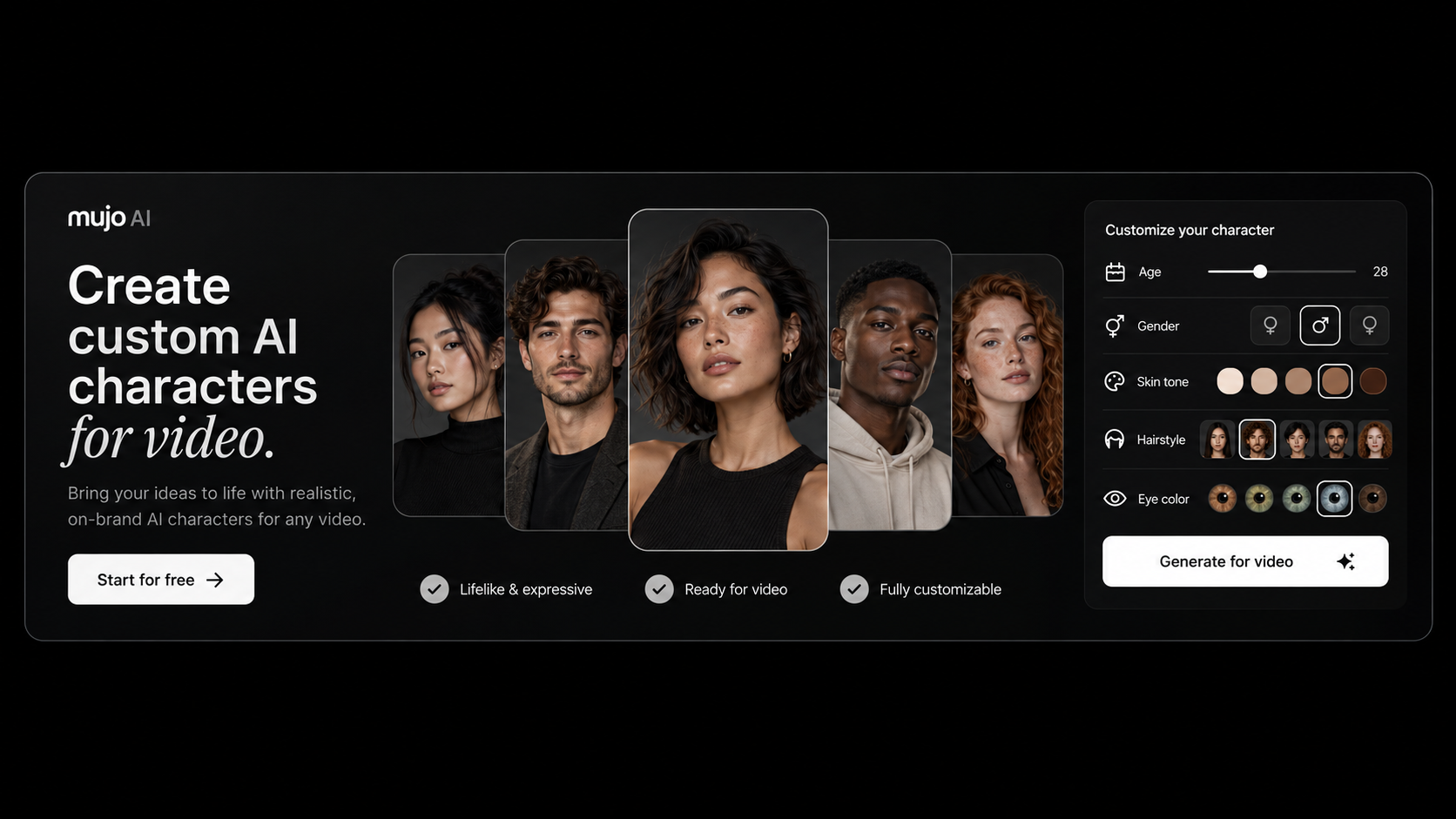 Custom AI characters created for video