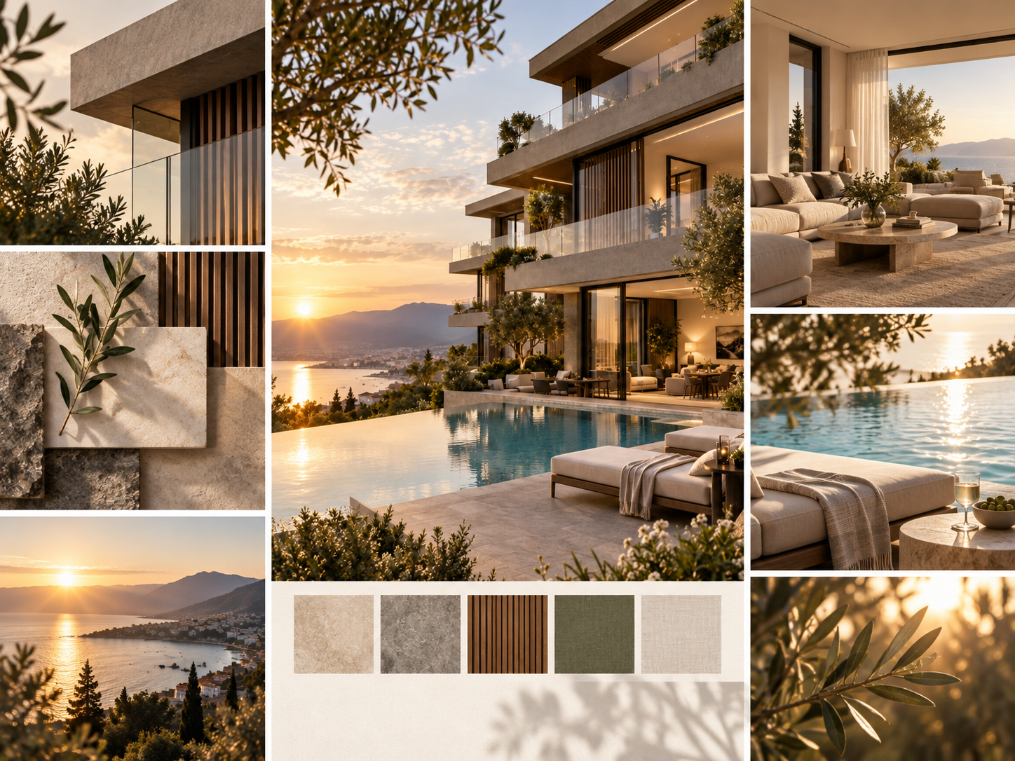 A reference moodboard of images gathered as the starting point for a project