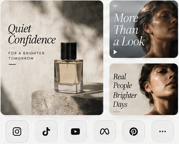 Campaign visuals adapted for social and web channels