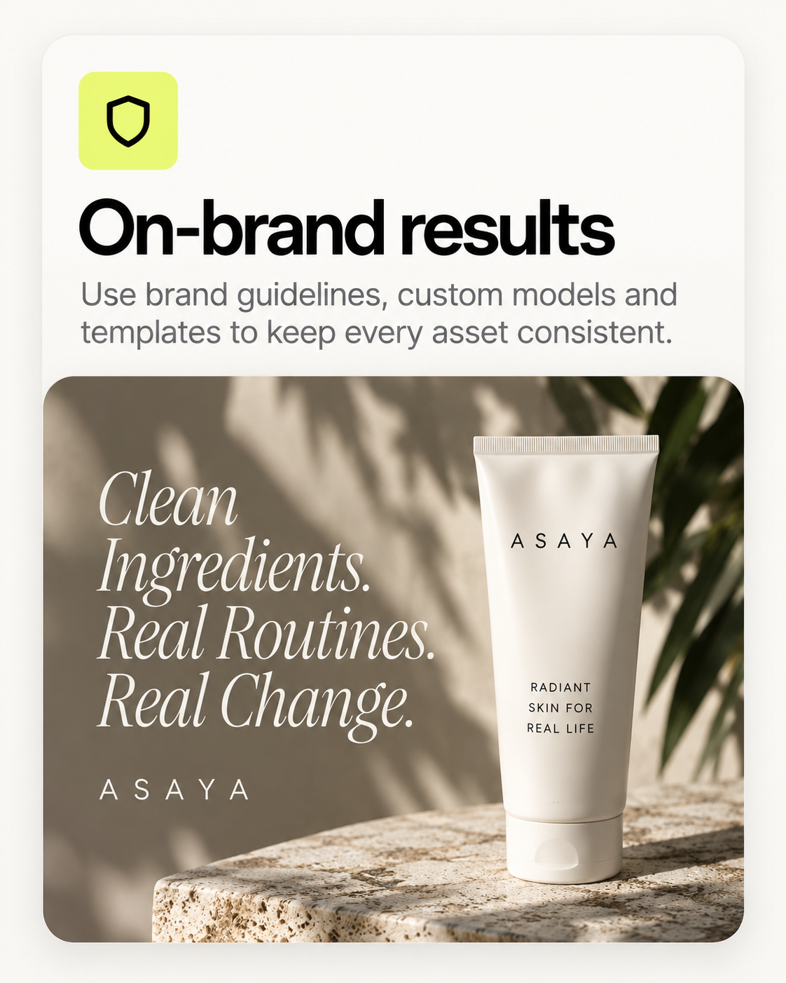 On-brand product visual generated from brand guidelines