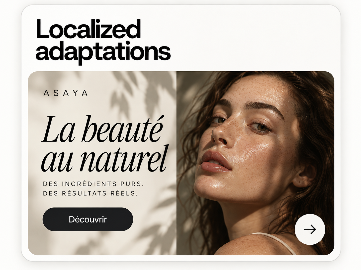 Campaign adapted for another language and market