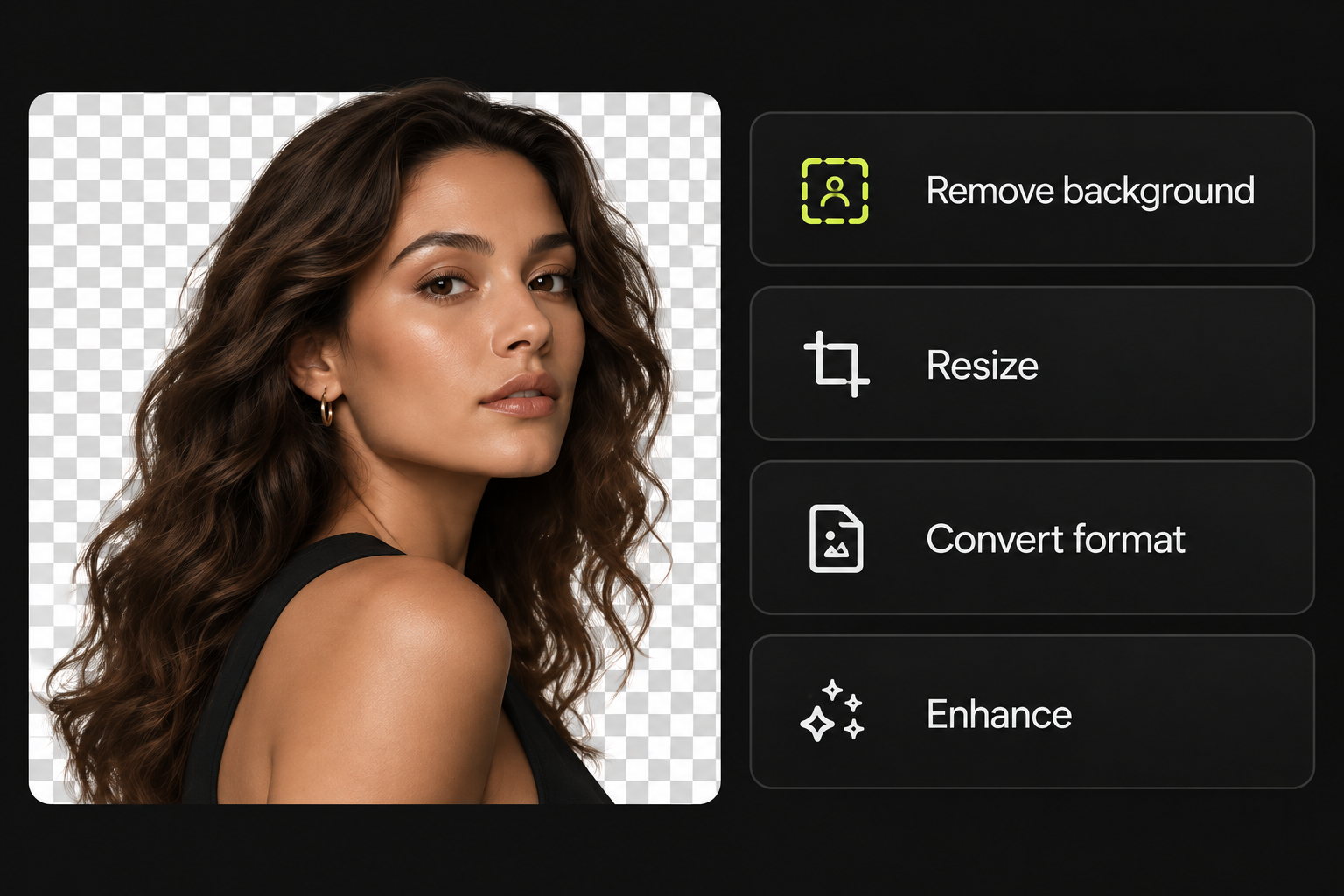 Production menu with generate, edit, adapt, upscale and variation actions