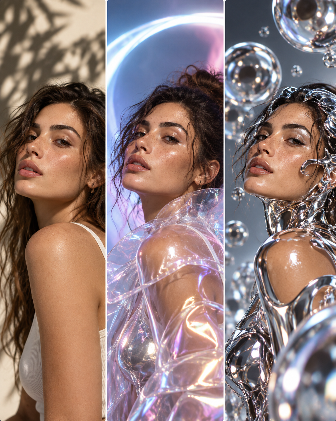 Transformation sequence produced by a trending AI effect prompt