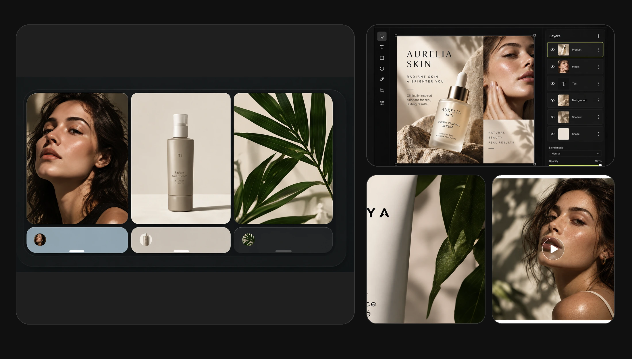 Social content being produced in the Mujo workspace