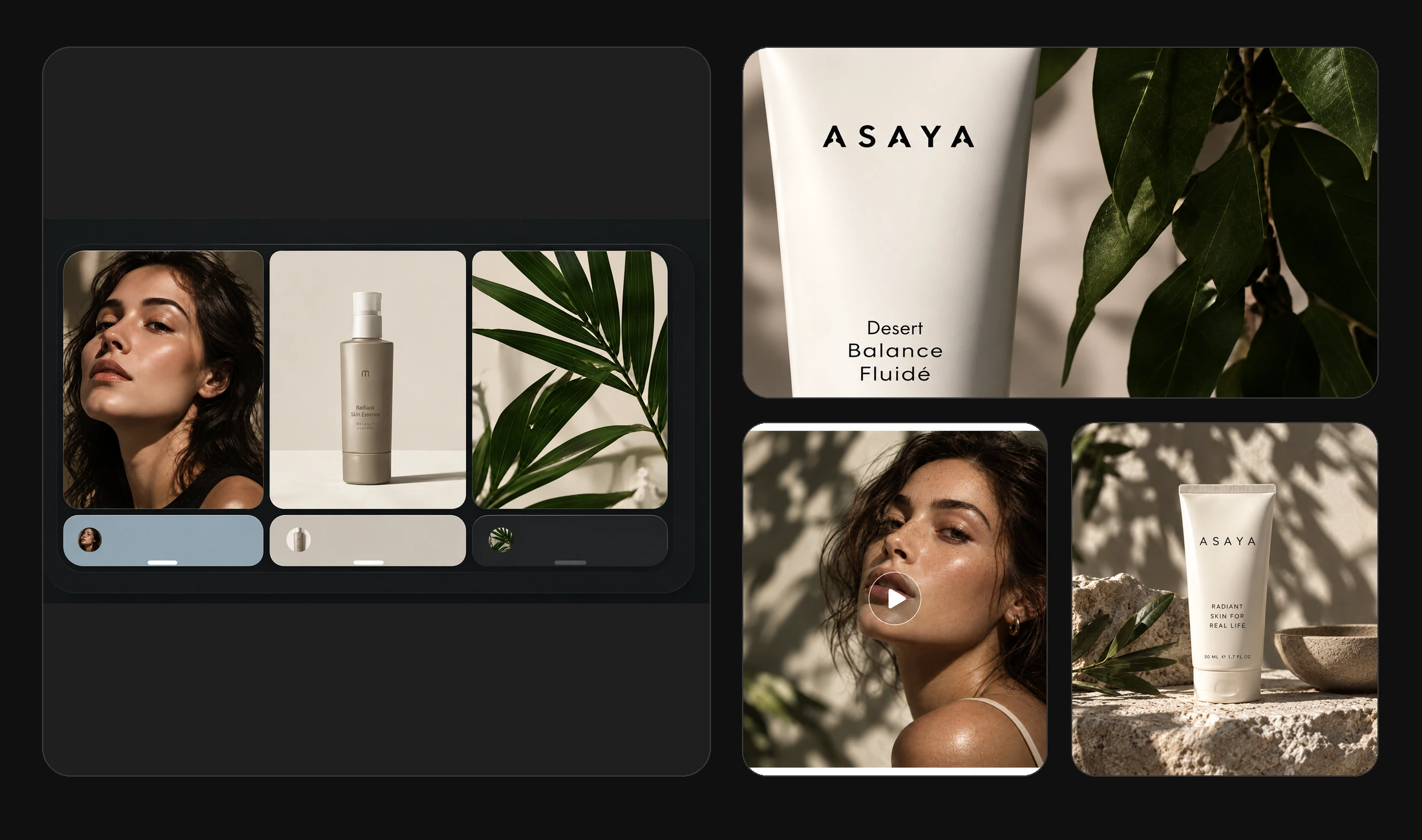 A consistent brand visual series across several posts