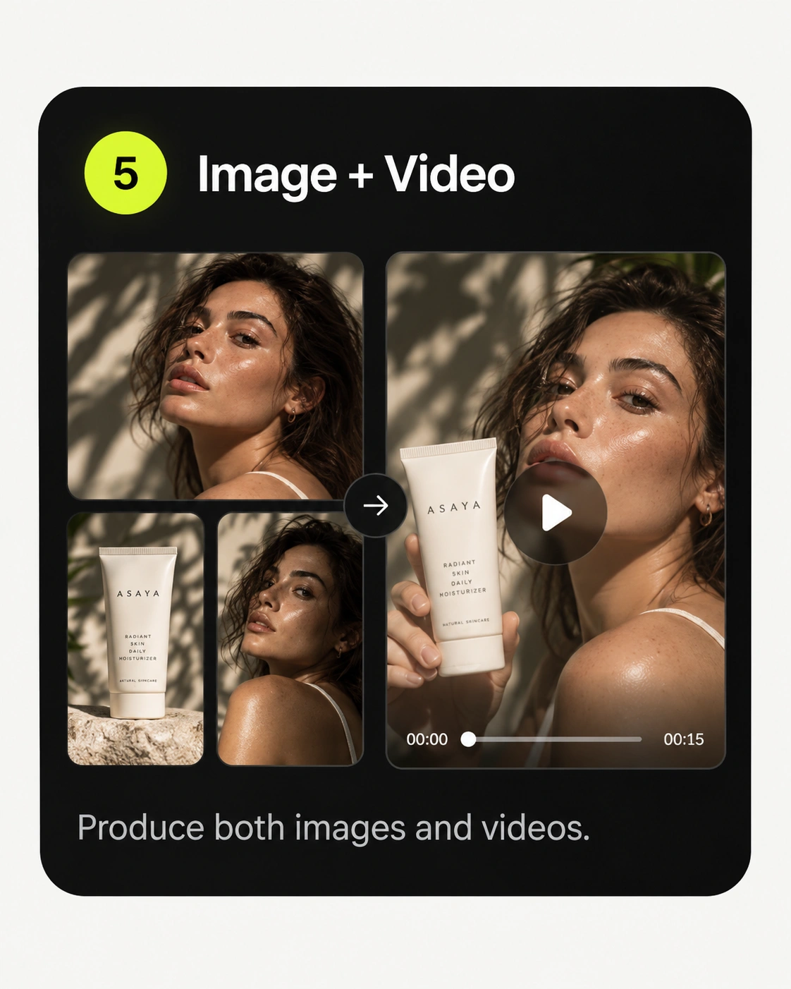 UGC-style video creatives card: a creator-style video frame