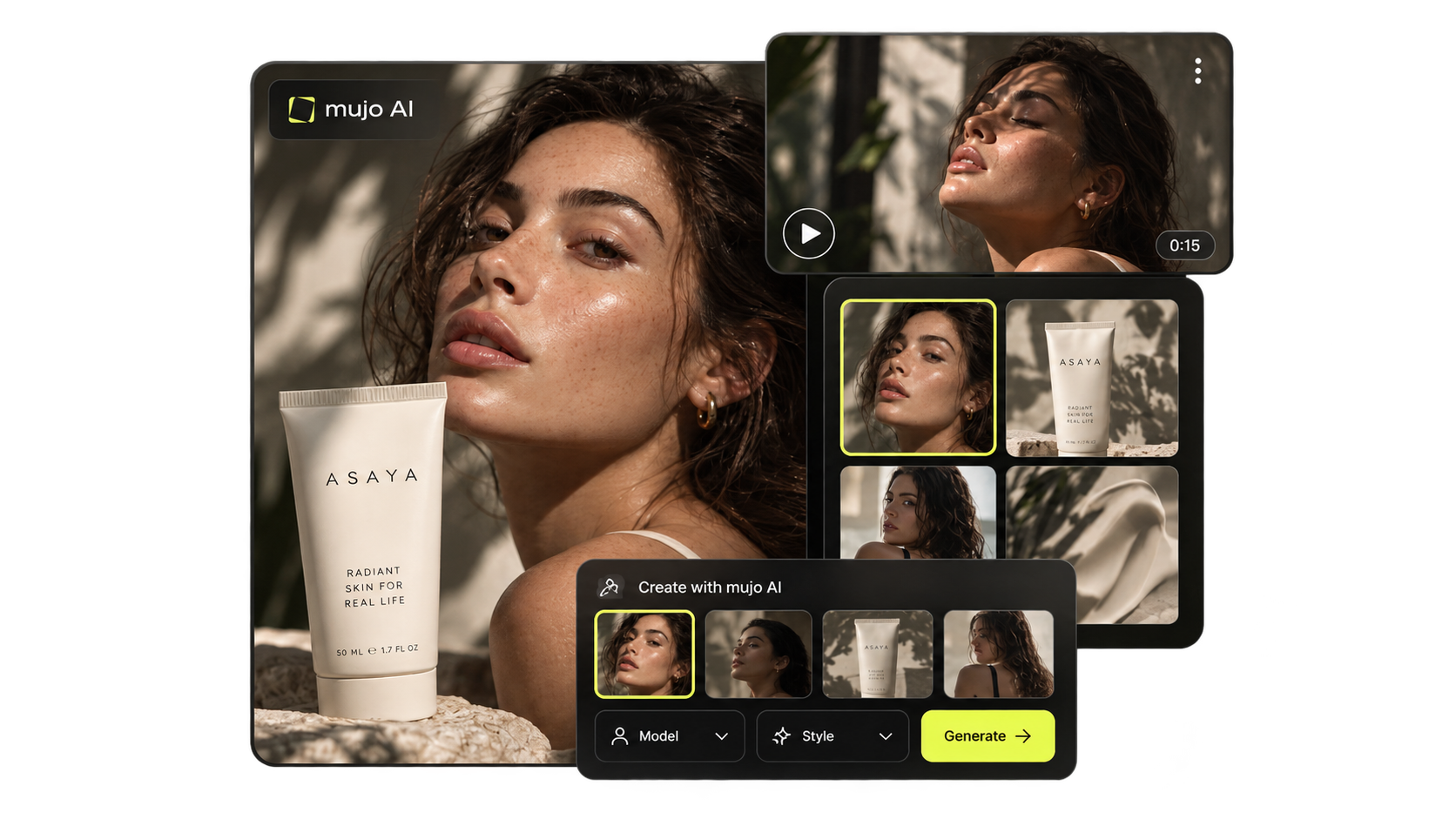 Content studio producing social and campaign assets from one image