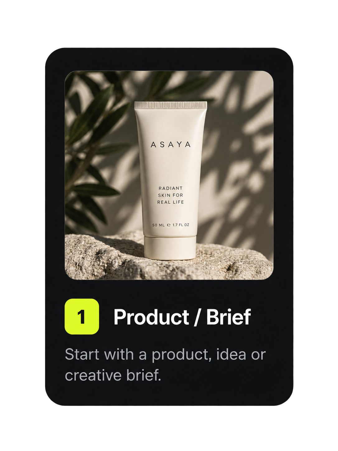 Advertising key visual with headline typography