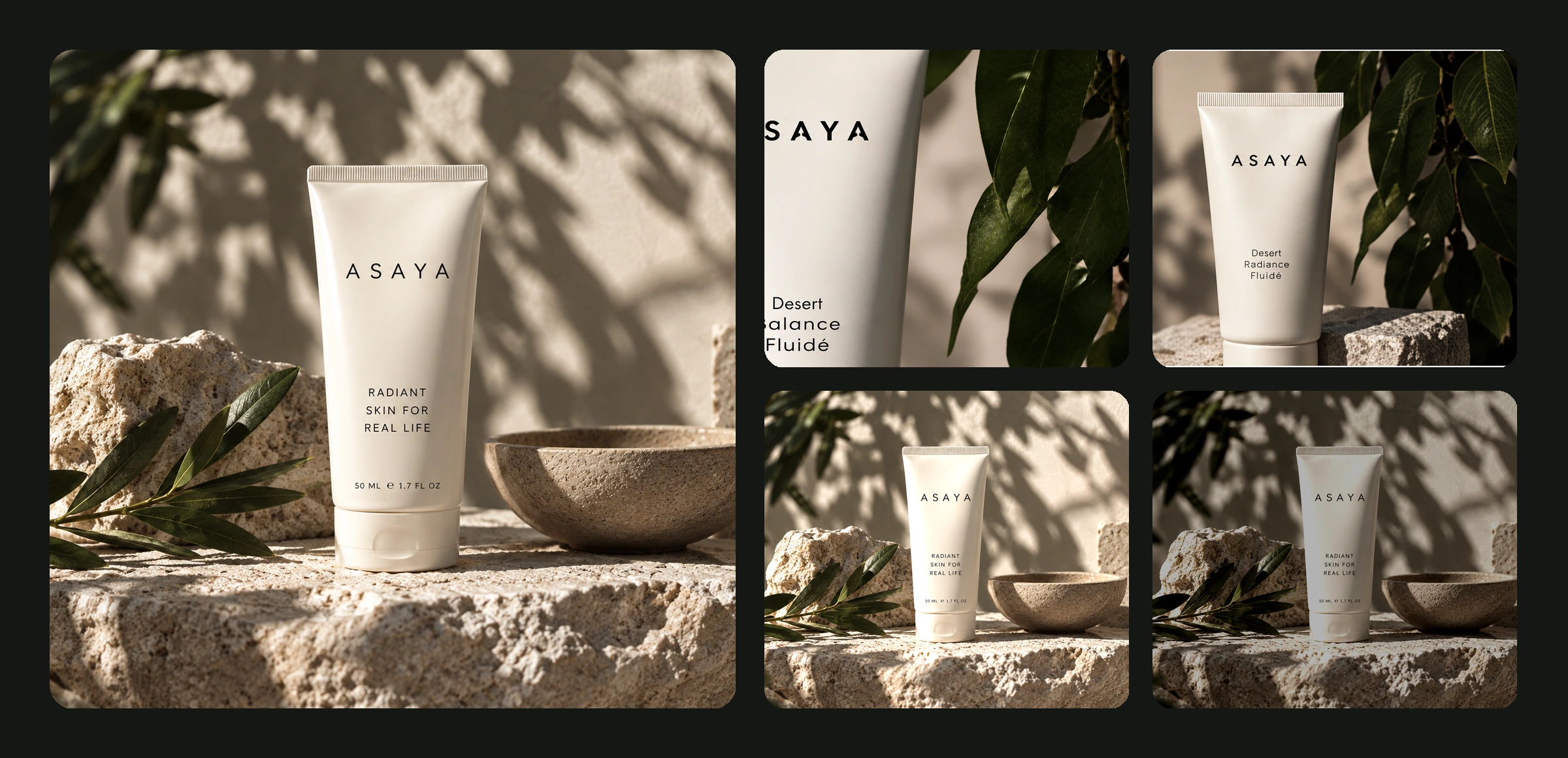 One product shown across several generated scenes
