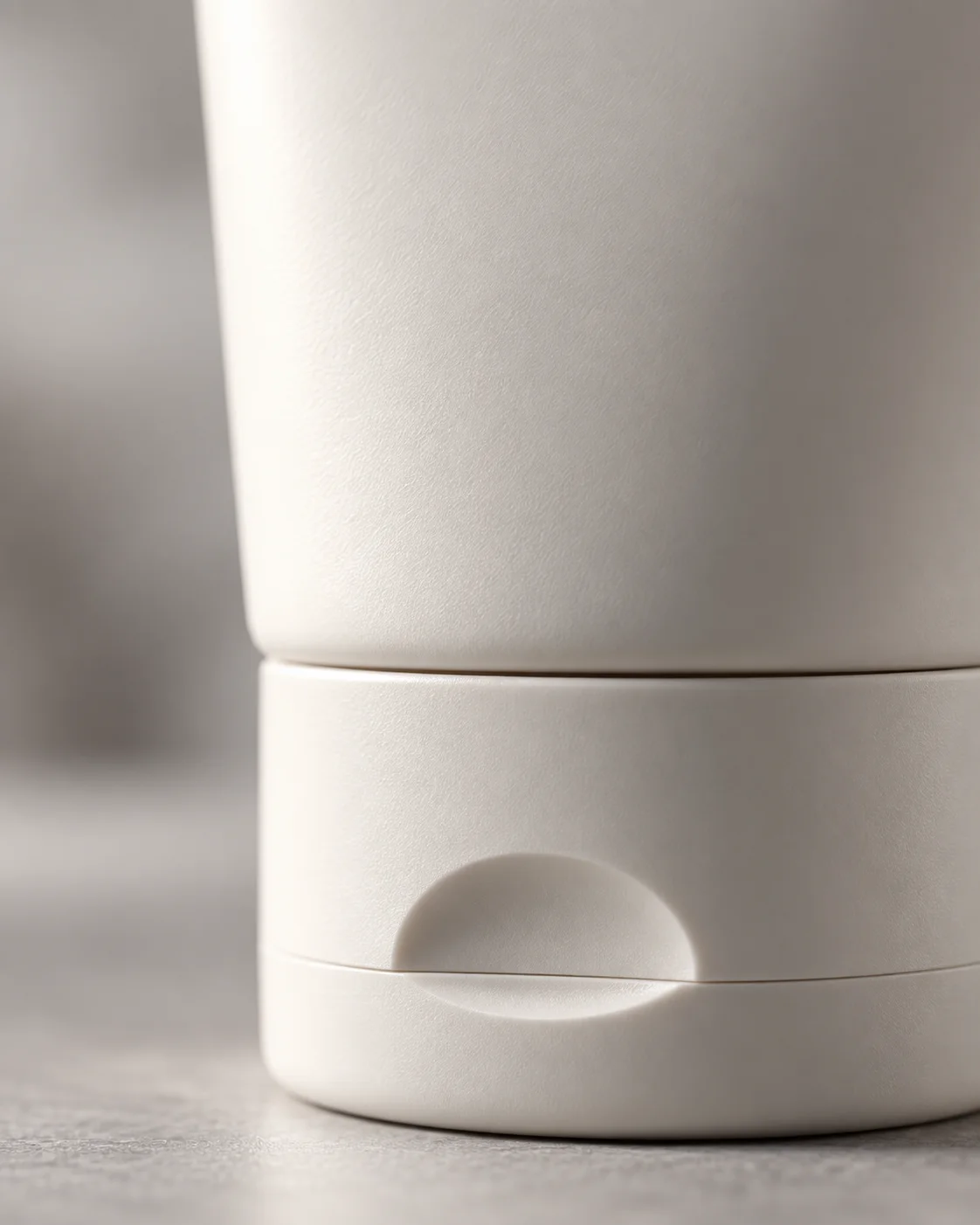 Macro close-up of the cap and packaging texture of the cosmetic tube